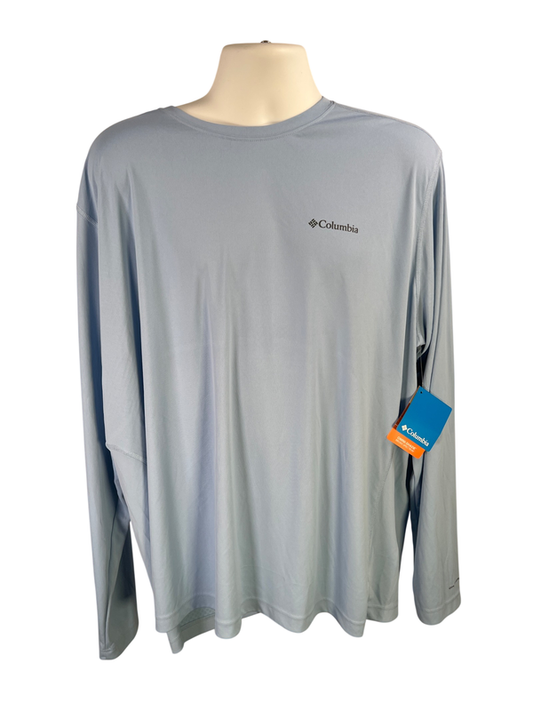 Columbia Men's Blue Omni Shade Sun Protection Long Sleeve Shirt - XXL