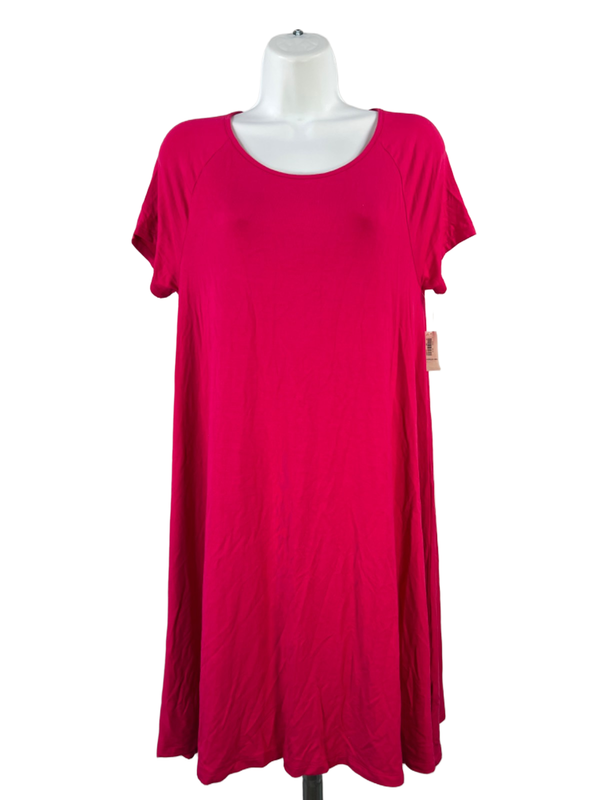 Old Navy Women's Pink Swing A-Line Flowy Short Sleeve Tee Shirt Dress - M