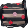 Vera Bradley Women’s Gray Striped Polka Dot Hobo Messenger Bag