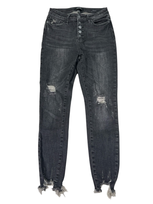 Judy Blue Women's Black Distressed Skinny Fit Jeans - 5/27