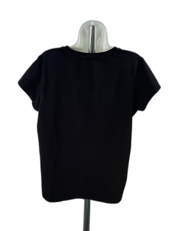 Calvin Klein Women's Black Rhinestone Front Short Sleeve T-Shirt - L image 2