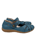 Spring Step Women's Blue Leather Hearts Closed Toe Shoes - 39/US 9