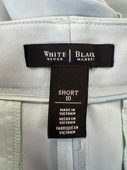 White House Black Market Women's Light Blue Basic Dress Shorts - 10 image 3