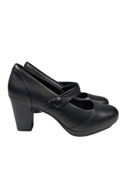 Clarks Women's Black Bayla Lily Mary Jane Pump Heels - 9