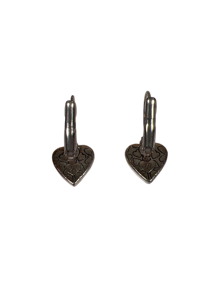 Brighton Women's Silver Plated Floral Heart Shaped Dangle Lever Back Earrings image 2