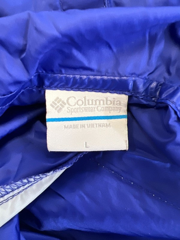 Columbia Women's Blue/Gray Zip Up Hooded Windbreaker Jacket - L image 3