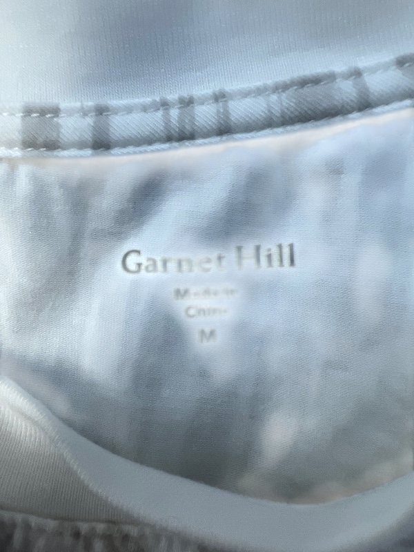 Garnet Hill Women's White/Gray Long Sleeve T-Shirt - M image 3