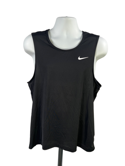 Nike Men's Black Dri-Fit Ready Fitness Mesh Sleeveless Athletic Tank Top - M