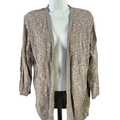 Pure J.Jill Women's Gray 3/4 Sleeve Open Front Cardigan Sweater - M