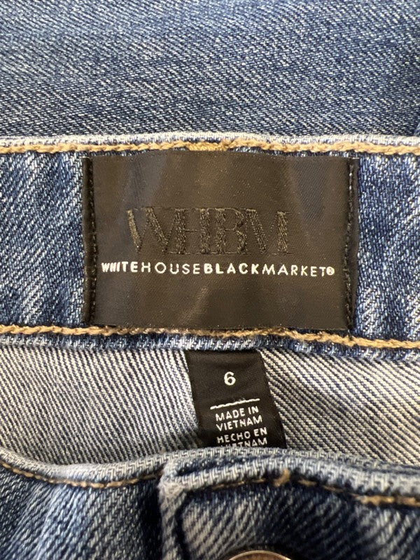 White House Black Market Women's Medium Wash Boyfriend Denim Jeans image 3