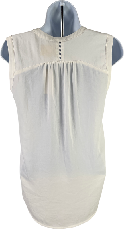 Maeve Women’s White Embroidered Lace Up Sleeveless Blouse - 0 image 2