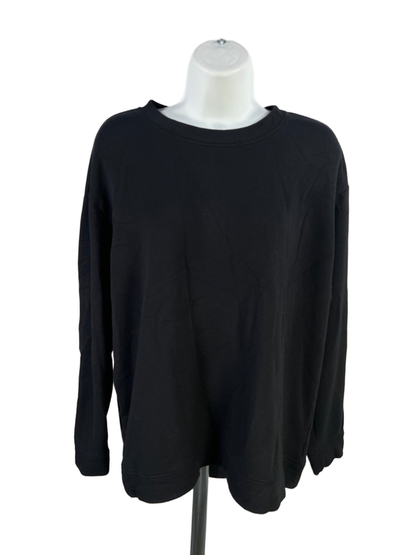 Orvis Women's Black Dropped Shoulder Long Sleeve Crewneck Sweatshirt - M