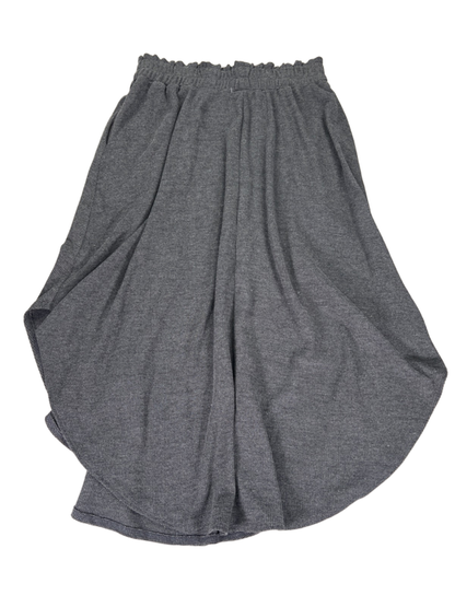 Final Touch Women's Gray Waffle Knit Pull On Midi Skirt - L image 2