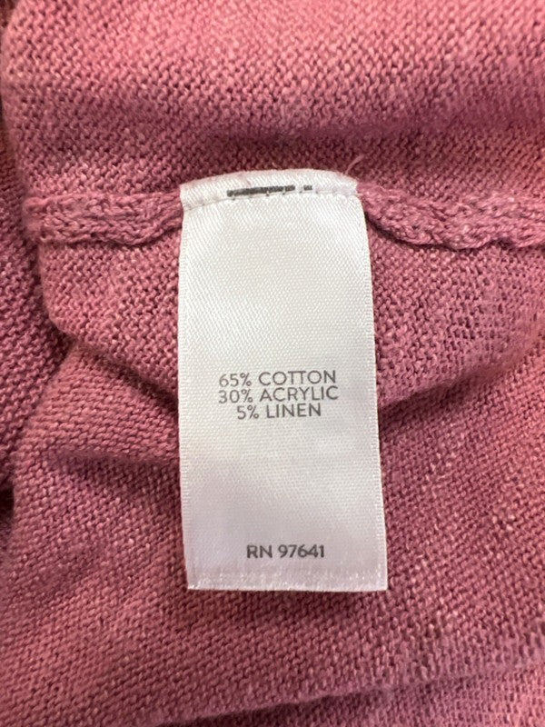 J.Jill Women's Pink Long Sleeve Lightweight V-Neck Sweater - M image 4