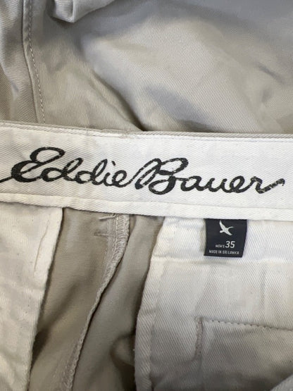 Eddie Bauer Men's Light Khaki Legend Wash Twill Classic Fit Shorts - 35 image 3