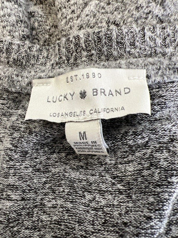 Lucky Brand Women's Gray Long Sleeve V-Neck Tunic Sweater Shirt - M image 3