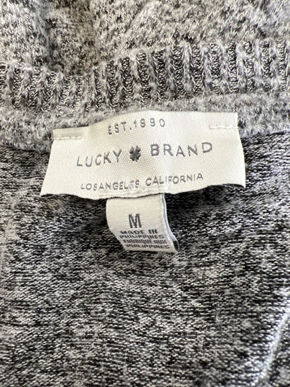 Lucky Brand Women's Gray Long Sleeve V-Neck Tunic Sweater Shirt - M image 3
