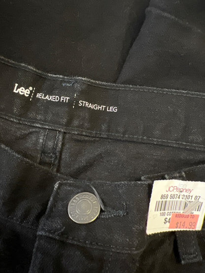 Lee Women's Black Relaxed Fit Straight Leg Denim Jeans - 10 image 3