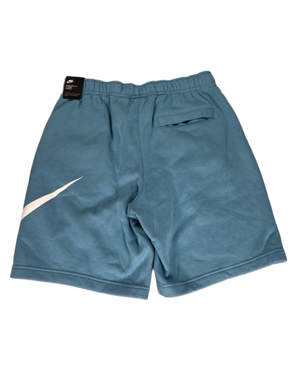 Nike Men's Blue Club Graphic Logo Fleece Streetwear Shorts - M image 2