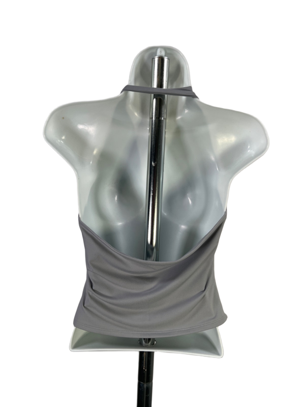 Abercrombie & Fitch Women's Gray Halter Open Back Cowl Neck Sleeveless Top - S image 2