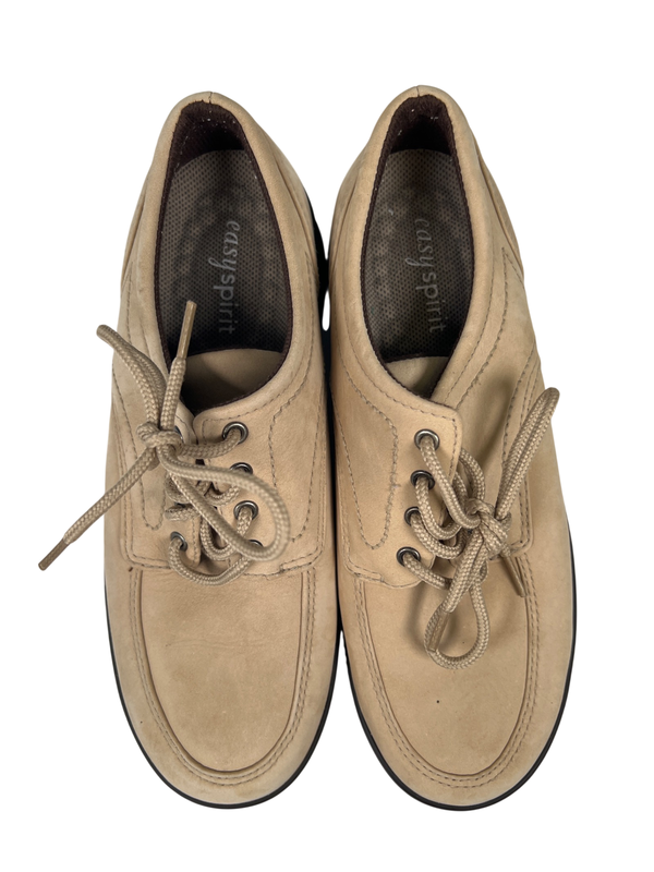 Easy Spirit Women's Beige Lace Up Loafers - 7.5 image 3