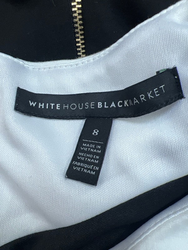 White House Black Market Women’s Black/Red ColorBlock Sheath Dress - 8 image 3