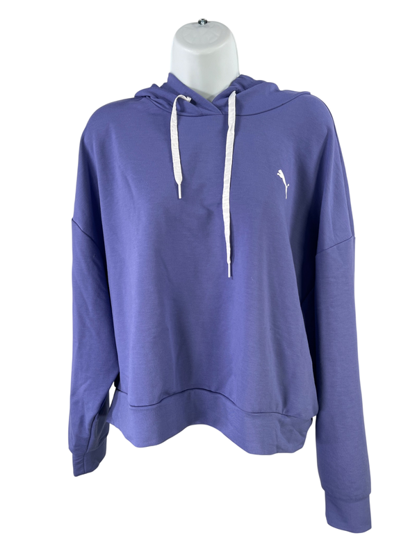 Puma Women's Purple Light Weight Cropped Sweatshirt - XL