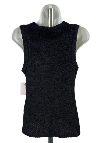Nine West Women's Black Crinkled Texture High Neck Tank Top - M image 2