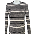 Banana Republic Women's Black/White Long Sleeve Skinny Ribbed Sweater - S