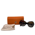 Tory Burch Women's Black Tortoise Frame Gold Logo Sunglasses W/ Case