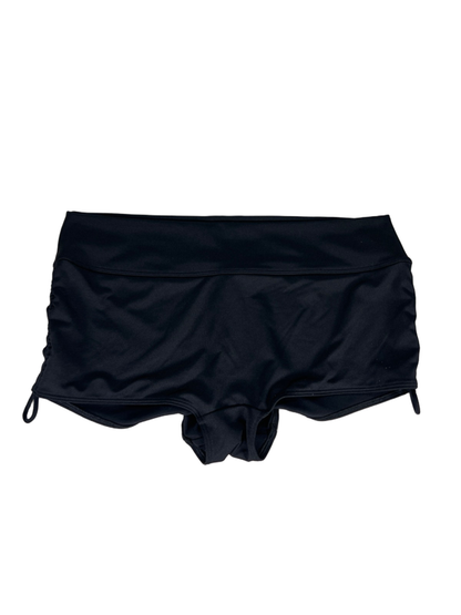 Victoria Secret PINK Women's Black Gym To Swim Micro Ruched Shortie Shorts - L