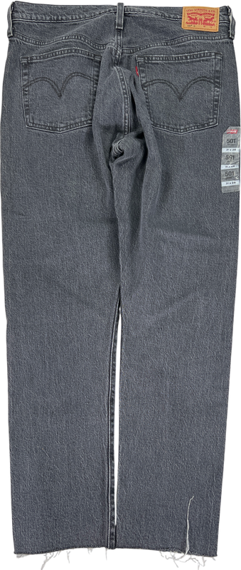 Levi’s Men’s Gray 501 Button Fly Skinny Jeans - 31x28 image 2