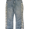Veronica Beard Women's Light Wash Ines Girlfriend Side Lace Up Jeans - 28