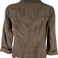 NEW Caslon Women’s Green Linen One Button Lightweight Jacket - XS