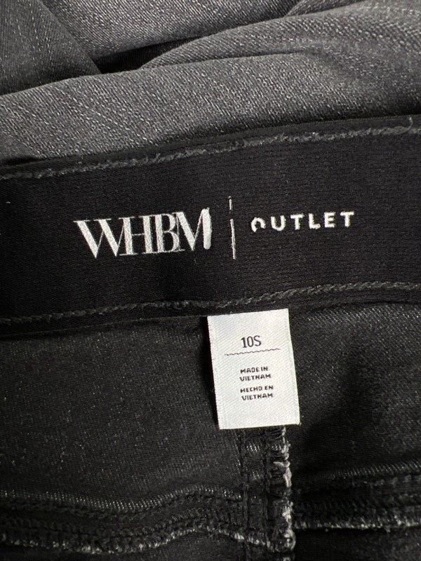 White House Black Market Women's Gray Stretch Bootcut Denim Jeans - 10 Short image 3