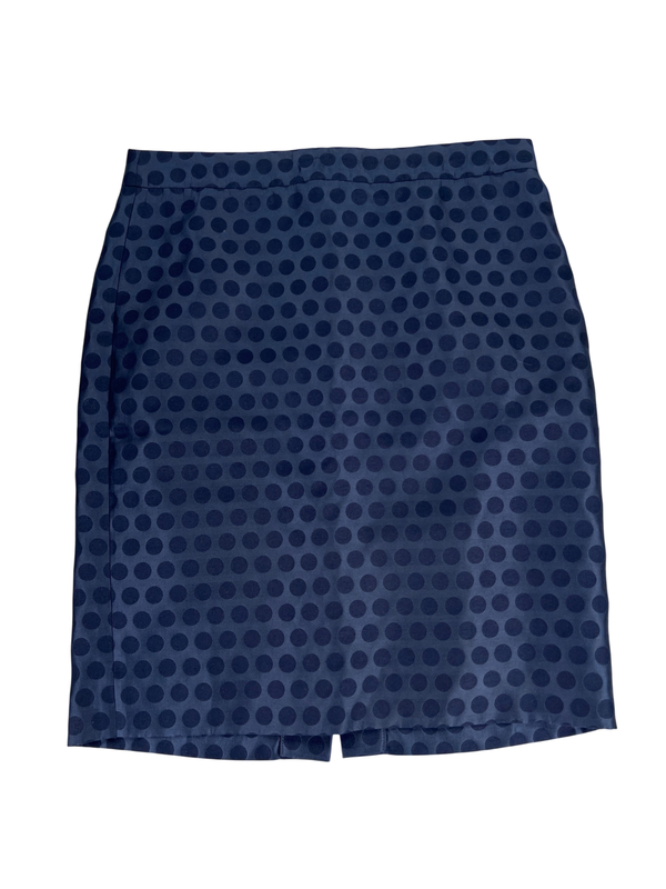 J.Crew Women's Blue Polka Dot The Pencil Skirt - 4