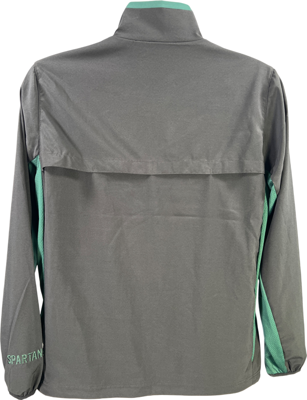 Colosseum Athletics Men’s Black/Green MSU 1/4 Zip Windbreaker Jacket - S image 2