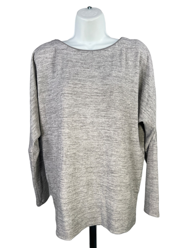 White House Black Market Women's Gray Heather Long Sleeve Sweater Shirt - S