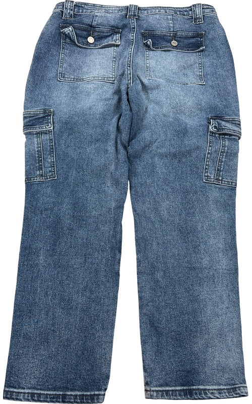 KanCarn Women’s Medium Wash Avery Straight Leg Cargo Jeans - 11/29 image 3