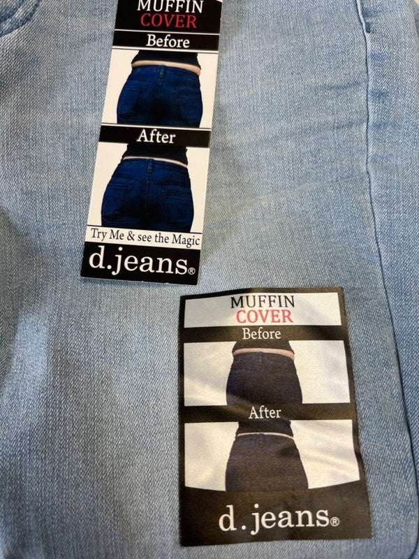 D Jeans Women's Light Wash Muffin Cover Skinny Jeans - 4 image 4