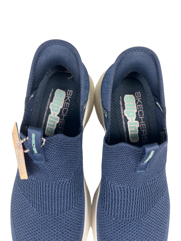 Skechers Women's Blue/White Ultra Flex 3.0 Smooth Step Slip On Sneakers - 8.5 image 4