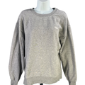 The North Face Women's Gray Fleece Crewneck Long Sleeve Pullover Sweatshirt - M