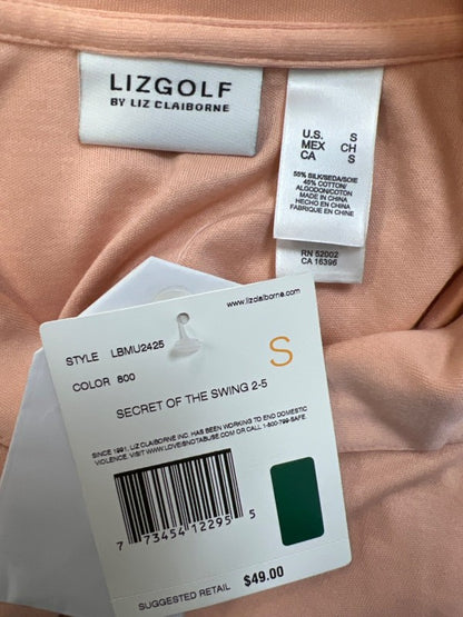Liz Golf by Liz Claiborne Women's Pink Short Sleeve Golf Polo - S image 3