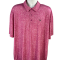 Callaway Men's Pink/Purple Opti-Dri Short Sleeve Golf Polo Shirt - 2X