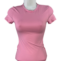 Victoria's Secret PINK Womens Pink Base Stretch Fitted Short Sleeve T-Shirt - XS