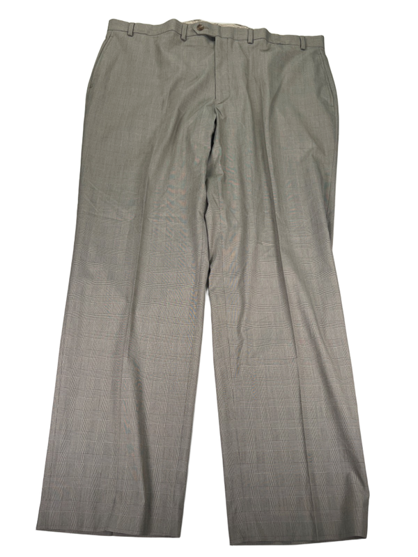 Lauren Ralph Lauren Men's Beige/Gray Plaid Neil Flat Front Dress Pants - 42x32