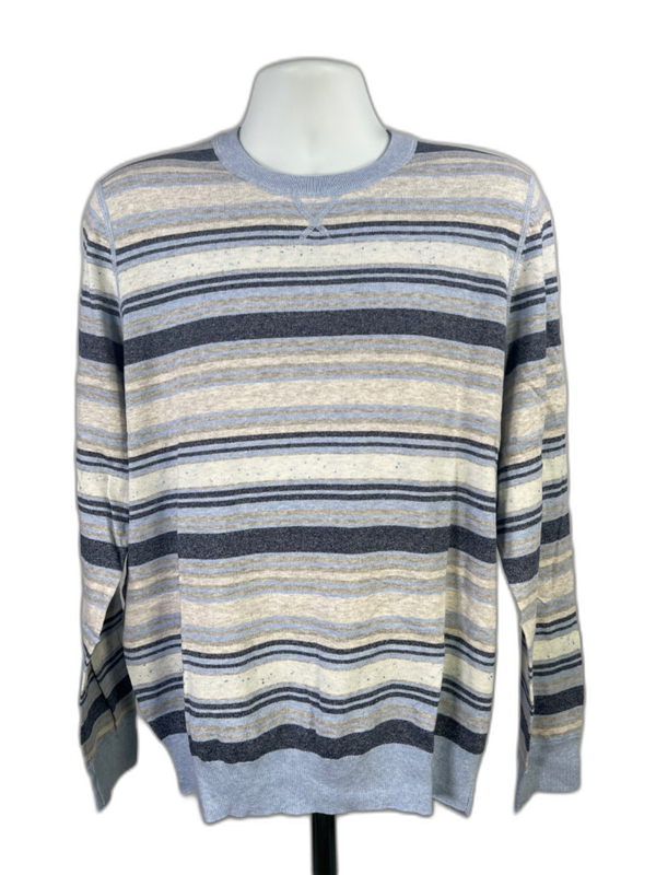 Joseph Abboud Men's Blue/Gray Striped Modern Fit Shirt - XL