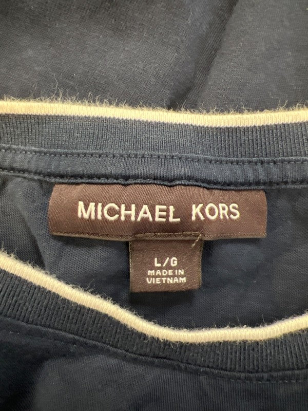 Michael Kors Men's Blue Short Sleeve Logo Front T-Shirt - L image 3