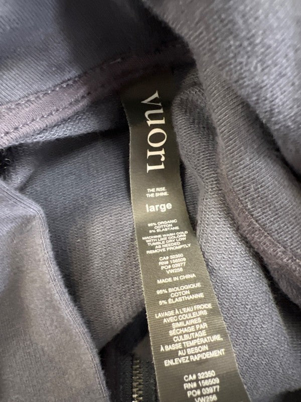 Vuori Women's Azure Blue Laguna Full Zip Hoodie Sweatshirt - L image 3