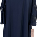 Nina Leonard Women’s Navy Blue Short Cold Shoulder Shift Dress - S